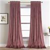 Roslynwood, Tende in velluto rosa polvere con tasca per asta, da 160 cm di lunghezza, per camera da letto, super morbide, oscuranti, con isolamento termico, per soggiorno, cameretta dei bambini, 132 x