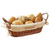 Premiere Housewares 1900414 Cestino del Pane in Vimini Naturale con Fodera
