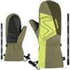 Ziener Lavalino Z - Guanti da sci per bambini, in lana, impermeabili, extra caldi, colore: verde muschio