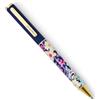 Takenote Penna a Sfera - Inchiostro Blu, Punta a Sfera Media da 1 mm, Chiusura a Rotazione, Corpo in Metallo, Clip di Fissaggio, Include Confezione Regalo, Elegante Design Floreale - Olivia