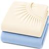 Dudu N Girlie NEXT2ME jersey di cotone lenzuolo con angoli per culla, 51 cm x 85 cm, pezzi, colore: Crema/blu