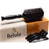 Belula Set spazzola rotonda per capelli con setole di cinghiale per l'asciugatura. (Fusto grande 7 cm)