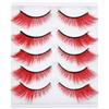 CLISPEED 5 Paia Di Ciglia Finte Per Look Naturale Colore Rosso