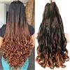 Firstcyh Hair Capelli ricci francesi pre-stirati, 56 cm, 1B/30, ondulati, per donne nere (7 confezioni)