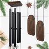 Implication Campanelli a vento extra large per esterni dai toni profondi, 121,9 cm, in legno, regalo commemorativo per la festa della mamma e Natale, decorazione per esterni, per giardino, patio,