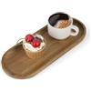 SUPAWAY Ovale in legno piccolo Vassoio da toeletta in legno Vassoio decorativo con bordo rialzato Vassoio di legno del pane per decorazione casa soggiorno tavolino da caffè o bagno, 30 x 12 x 2 cm