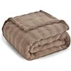 Topfinel Coperta Pile Matrimoniale,Plaid Termica Pelosa Morbida,Calda e Confortevole,OEKO-TEX,Adatta per Neonato, Cani e Gatto, da Usare su Fivano, Letto o Durante il Picnic, Marrone,220 x 240 CM