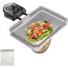 Geentargetel Lavello da cucina pieghevole con ventosa, filtro di scarico per lavello con filtro 200, 2 in 1 Sink Strainer e scaffalatura (nero)