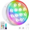 TEPENAR Luci sommergibili ricaricabili per piscine - USB-C a batteria telecomandata 16 luci per vasca idromassaggio che cambiano colore con magnete per piscina stagno (1PCS)