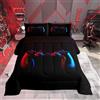 Loussiesd Set di biancheria da letto per videogiochi per ragazzi per videogiochi giochi set di Trapunta per console e controller di gioco 1 piumino con 1 federa (135x200cm 2 pezzi)