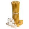 Diveevo Kirchliche - Candele di cera d'api Nr. 140, 50 pezzi, di alta qualità, lunghezza: 16 cm, diametro: 5,0 mm, durata 30 minuti, colore: giallo, 150 g, sottili candele senza gocce e fumo