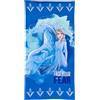 CARTOON Telo da spiaggia Frozen II Elsa e Nokk 140 x 70 cm asciugamano ad asciugatura rapida in microspugna di poliestere per mare e piscina