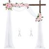 NIERBO Tenda per matrimonio 75 x 600cm Tulle Tenda Arco Decorativa a Mano Libera Drappeggio Arco Nozze Per Decorazione Dell'arco Nozze, Festa, Fase Sfondo, Sparare Oggetti Scena (bianco)