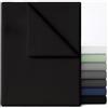 Dreamzie Lenzuolo Matrimoniale Sopra Nero 270x290 - Microfibra Spazzolata Morbida per letto 180x200 - Certificato Oeko-Tex
