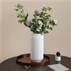 JUZAI 25 CM Vaso Bianco in Ceramica, Vaso Fiori Decorativo da Interno in Stile Minimalista Moderno per Tavolo, Decorazione per la Casa