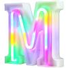 Nordstylee Luci a LED illuminate, lettere al neon per parete, per festa di compleanno, Natale, decorazione di nozze, lettere colorate (M)