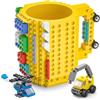 DAYMOO Build-on Bricks - Tazza da caffè, tazze divertenti, creative, fai da te, per bambini, idea regalo per uomini e bambini, colore: Giallo