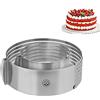 NEWLINE NY Acciaio inox Dimensioni stampaggio tondo (Anello per torta rotondo regolabile)