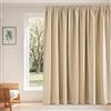 PONY DANCE Tende Oscuranti Soggiorno per Interni Tenda Termica Camera da Letto Divisione con Fettuccia Metodi di Sospensione Multipli 1 Pezzo L300 x A245 cm, Beige