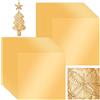 OLYCRAFT 100 Foglio Alluminio per Artigianato in Metallo 15x15cm Fogli di Lamina in Metallo Dorata 0.1mm di Spessore Fogli di Alluminio per Pittura Incisione e Goffratura Progetti Artistici Fai da Te