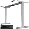 Desktronic Telaio per scrivania regolabile in altezza - Scrivania elettrica regolabile con doppio motore silenzioso e touch screen - Alta capacità di carico - Grigio