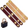 PH PandaHall 4pz Fibbie Regolabili in Pelle per Borse 11.5cm Chiusure con Fibbie a Scatto in Pelle Maniglia per Borsa Chiusura Antiscivolo per Tracolla Borsa a Mano Borse Tote (Beige/Rosso Marrone)