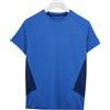 PYUA T-Shirt Uomo Taglia L Con Colletto Stretch Blu Manica Corta Girocollo