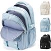 pectodox Zaino Università Donna Uomo, Zaino Scuola Superiore Media Ragazzo, Zainetto Leggero con Multi Tasche, Zaini per College Viaggio Casual Daypack, Azzurro