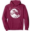 Hokusai Grand Wave Design La grande ondata al largo di Kanagawa Hokusai Art Felpa con Cappuccio