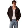 Calvin Klein Uomo Giacca a Vento Nylon Harrington con Cappuccio, Nero (Black), L