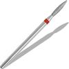 Vnjaoi E-File fresa per unghie con custodia per manicure e pedicure, punte per lima elettrica russa, diamante, fiamma (goccia), Efile non doloroso per manicure da salone (fine)