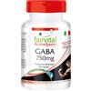 fairvital Capsule GABA 750 mg, 60 capsule, ALTO DOSAGGIO, 1500 mg per dose giornaliera, VEGANO, acido gamma-aminobutirrico