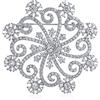Bling Jewelry Grande Spilla Di Natale Con Sciarpa Di Zirconi Cubici Cz A Motivo Di Vortice Invernale Congelato Per Feste, A Forma Di Fiocco Di Neve, In Argento Placcato Ottone Per Donne