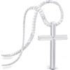 SERASAR Collana Uomo in Acciaio Inox con Ciondolo Nero Catena Cordolo Regalo per Gotica Portagioie Gioielli Comunione Argento