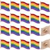 WANDIC 20 Pezzi Bandiera LGBT Pride Pin Pin Smalto Arcobaleno con Retro in Lega D'Oro Distintivi Gay Pride per la Produzione di Gioielli Bracciale Collana Orecchini, Metallo