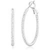 BMMYE Orecchini a cerchio in argento sterling per donna, grandi orecchini a cerchio in argento, leggeri e ipoallergenici, disponibili in 30MM 40MM 50MM 60MM