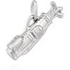 NKlaus ciondolo a catena 23,6x8,7 mm borsa da golf in argento 925 lucido sabbiato 13755