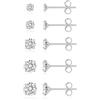 PRETOLE 6/8 paia di orecchini a bottone in argento sterling per donne, set di orecchini a bottone piccoli placcati in oro