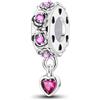 Hapour 925 Charms in Argento Sterling per Bracciali Charm Collana Gioielli Europei Ciondolo Perline Fascino Regalo di Compleanno per Donne Ragazze Mamma Figlia