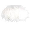 Yalulu, nastro con frange di piume naturali da 10 a 15 cm, per gonne da sposa, abiti e vestiti, decorazione fai da te, per feste, lunghezza 2 m bianco