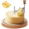 SWEWARM Tête de Moine - Set di bigodini rotanti per formaggio, con base in legno, in acciaio inox, per cioccolato e formaggio, per casa, cucina, ristorante e bar