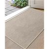 COLOR&GEOMETRY Zerbino Ingresso Antiscivolo, 80x120cm, Beige Avena | Ultrasottile Tappeto Ingresso Interno Grigio Scuro, Lavabile in Lavatrice, per Porta Casa e Corridoio, Confezionato piegato