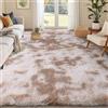 smiry - Tappeto a pelo lungo per soggiorno, antiscivolo, moderno, morbido e accogliente, lavabile, per soggiorno, camera da letto, cameretta dei bambini, 240 x 340 cm, Beige