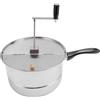 Asixxsix Popper Popcorn Cottura, Produttore di Popcorn in Acciaio Inossidabile con Manovella a Mano, Pentola Popcorn per Pentola a Induzione a Gas, Produttore di Popcorn a Mano Manuale