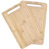 Luazvilkpsar 2 Pezzi Taglieri in Bambù, Tagliere da Cucina, Set Tagliere Cucina in Bamboo con Canalina per il Succo, 30.5x19.5x1.2cm Taglieri Legno, per Pane, Salami, Aperitivo e Impastare