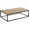 Avilia Elegante Tavolino Moderno in Legno di Acacia e Metallo - Stile Contemporaneo - Tavolino basso - 115x65x32,5 cm, Marrone e Nero