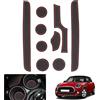 GAFAT Compatibile con Mini Cooper F56 (2 Porte) 2015-2022 2023 Tappetini Antiscivolo in Gomma, Cooper 2023 Tappetino per Console Centrale, Cuciture Porte, Accessori Cooper F56 (Rosso)