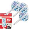 Target Darts Target Japan Rising Sun K Flex Freccette Voli e Alberi Sistema, No.2 | Confezione da 3 Kflex all in One Volo, Haruki Muramatsu Accessori | K-Flex Dart STEM - Corto