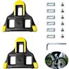 Icyowls 1 Set Tacchette SPD per scarpe da ciclismo, compatibili con sistemi a 2 fori, piastre pedale antiscivolo per MTB, bici da corsa e indoor, durevoli
