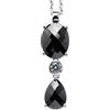 Carlo Monti JCM1058-421 - Collana da Donna con Ciondolo a Forma di Stella in Argento 925 rodiato, Lunghezza 45 cm, zirconi Neri, Zirconia cubica, Zirconia cubica